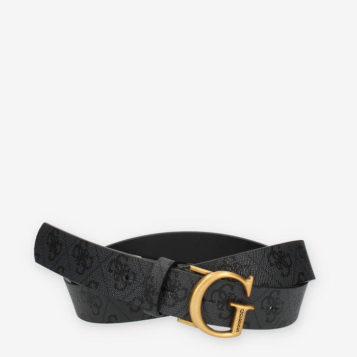 Guess Cintura da donna logata grgio scuro con fibbia G