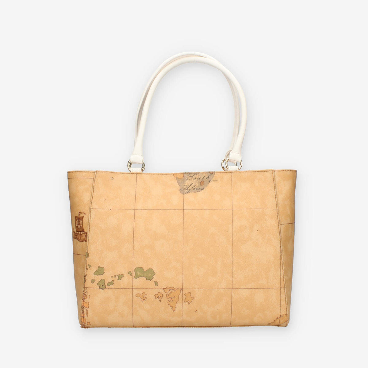 Alviero Martini Prima Classe Borsa modello shopping Geo Classic e avorio