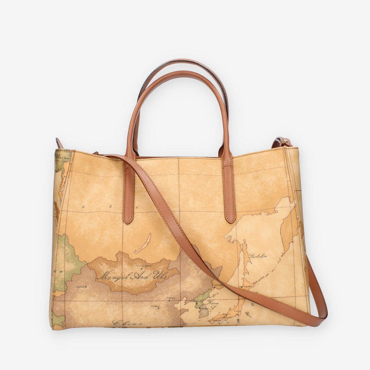 Alviero Martini Prima Classe Borsa a mano a tre scomparti Geo Classic