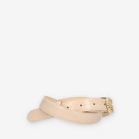 Guess Cintura da donna in vernice nudo con fibbia G con pietre