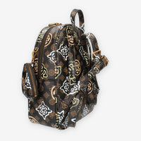 Guess House Party Zaino logato marrone a fantasia