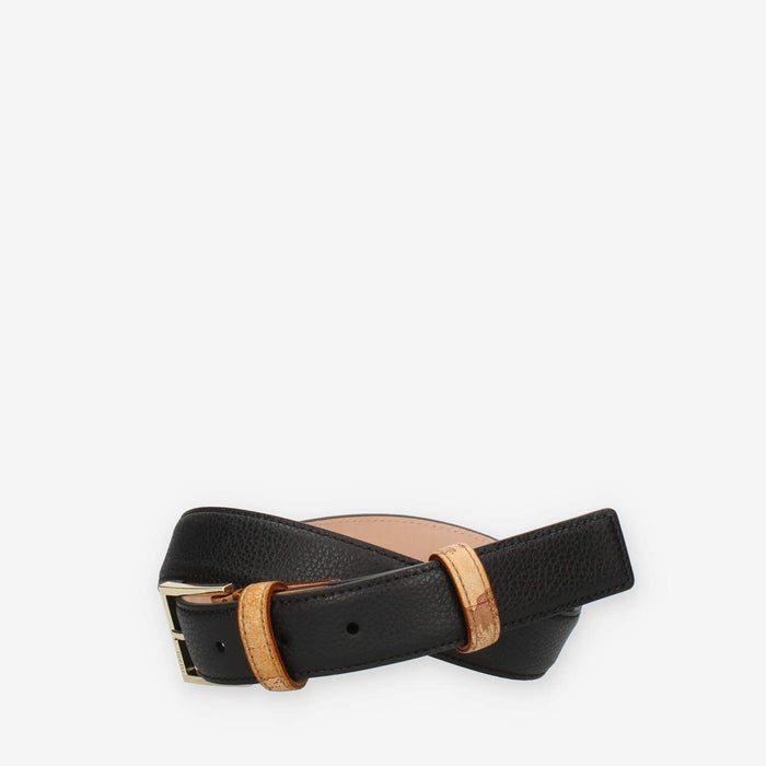 Alviero Martini Prima Classe Cintura da donna nera e Geo Classic