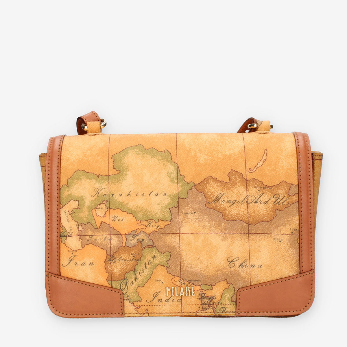 Alviero Martini Prima Classe Borsa a tracolla Geo Classic e cuoio