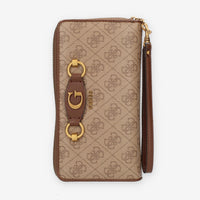 Guess Izzy portafogli marrone logato con polsiera