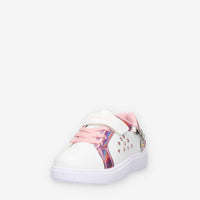 Lelli Kelly Gioiello Sneakers basse bianche e rosa da bimba con applicazioni e strass