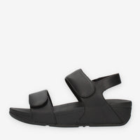 Fitflop Lulu Adjustable Leather Back-Strap Sandali neri