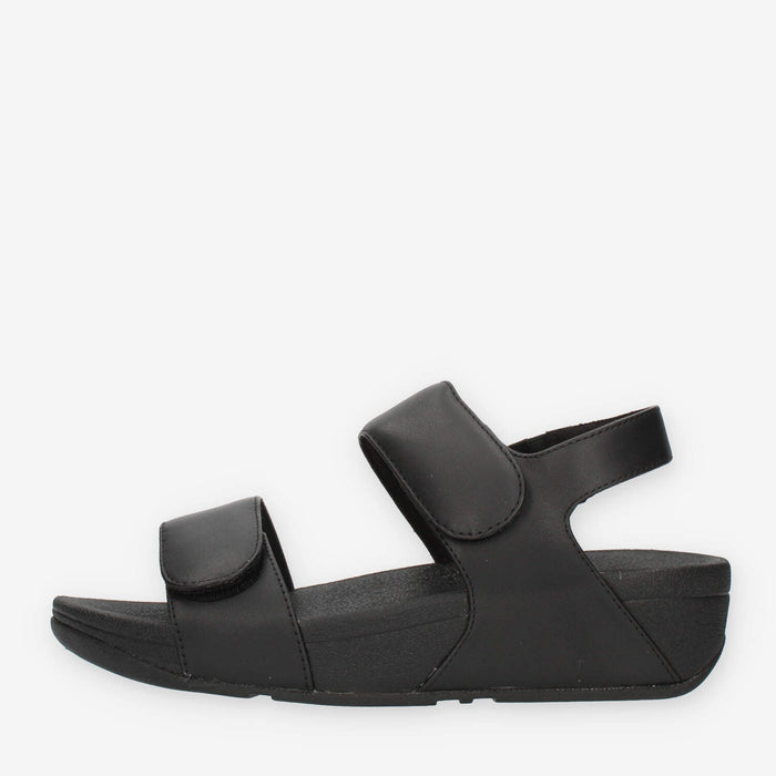 Fitflop Lulu Adjustable Leather Back-Strap Sandali neri