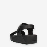 Fitflop Lulu Adjustable Leather Back-Strap Sandali neri