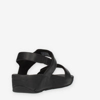 Fitflop Lulu Adjustable Leather Back-Strap Sandali neri