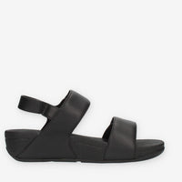 Fitflop Lulu Adjustable Leather Back-Strap Sandali neri