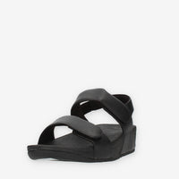 Fitflop Lulu Adjustable Leather Back-Strap Sandali neri
