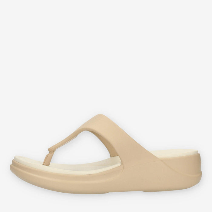 Crocs Boca Wedge Flip W infradito da donna beige