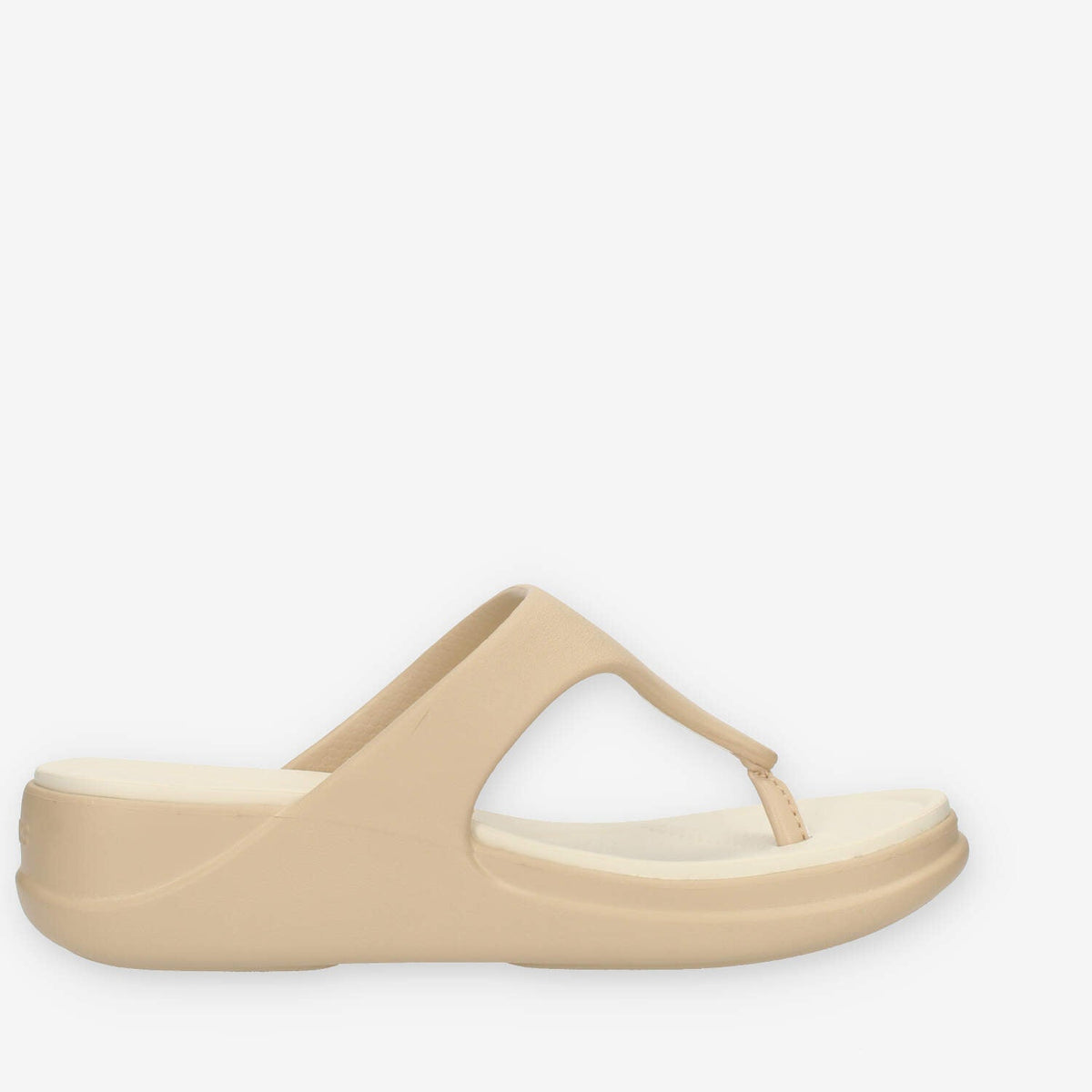 Crocs Boca Wedge Flip W infradito da donna beige