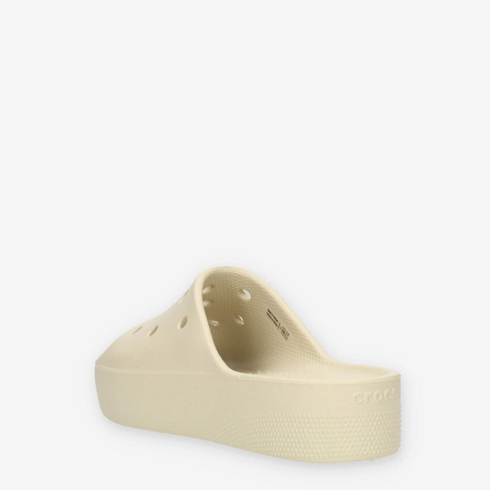 Crocs Classic Platform Slide W Ciabatte avorio