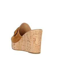 Nero Giardini Sandali scalzati cuoio con zeppa in sughero