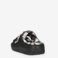 Crocs Classic Cozzzy Disco Glitter Ciabatte glitterate nere