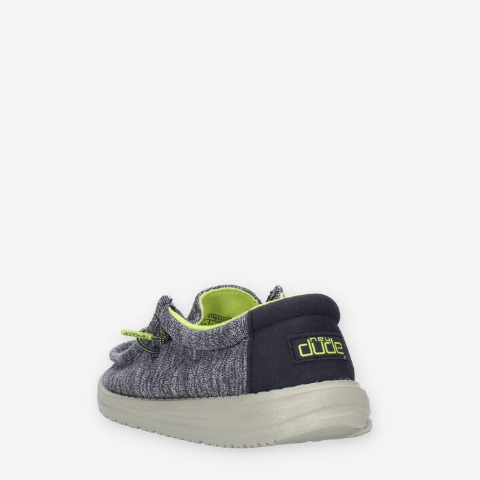Hey Dude Wally Youth Stretch Navy Slip On da bimbo blu