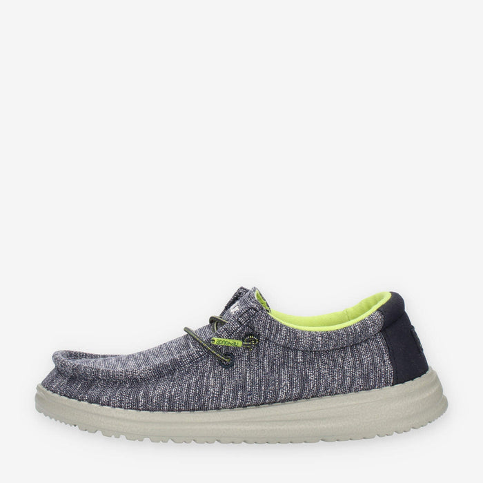 Hey Dude Wally Youth Stretch Navy Slip On da bimbo blu