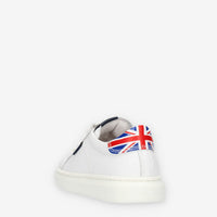 Nero Giardini Sneakers bianche da bimbo con bandiera inglese