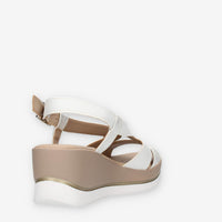 Clia Walk Trendy Sandali bianchi con zeppa
