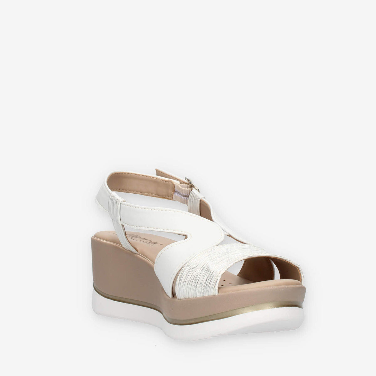 Clia Walk Trendy Sandali bianchi con zeppa
