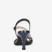 Nero Giardini Sandali blu da donna con tacco e strass