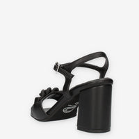 Comart Sandali neri da donna con tacco