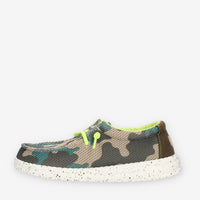 Hey Dude Wally Youth Sox Taupe Camo Slip On da bimbo mimetiche