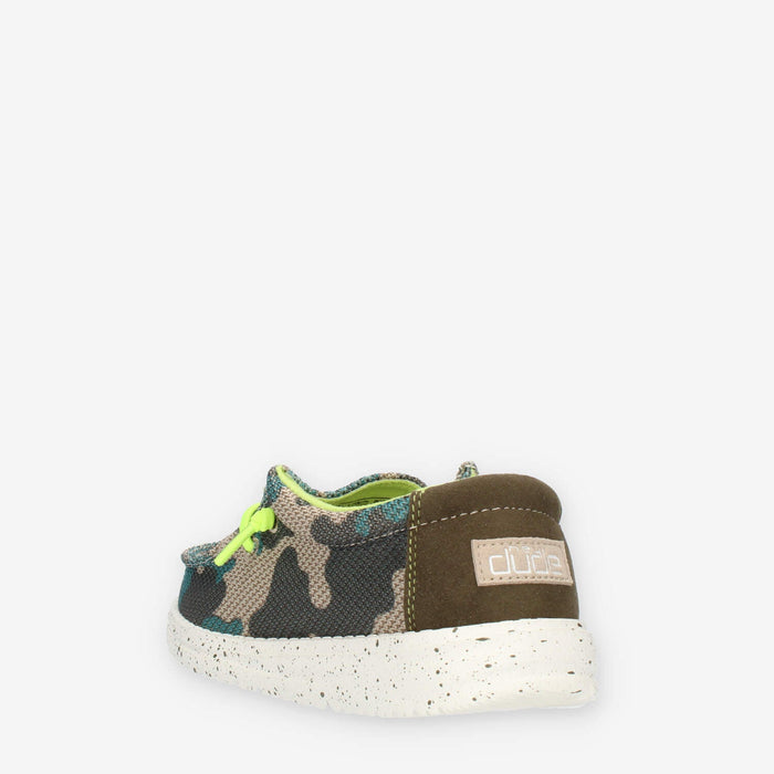 Hey Dude Wally Youth Sox Taupe Camo Slip On da bimbo mimetiche