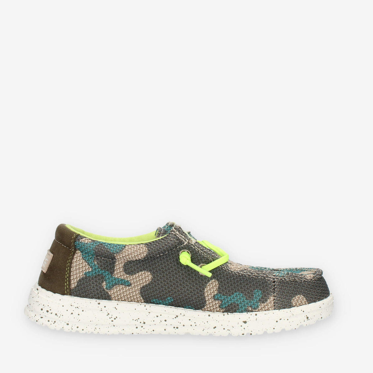 Hey Dude Wally Youth Sox Taupe Camo Slip On da bimbo mimetiche