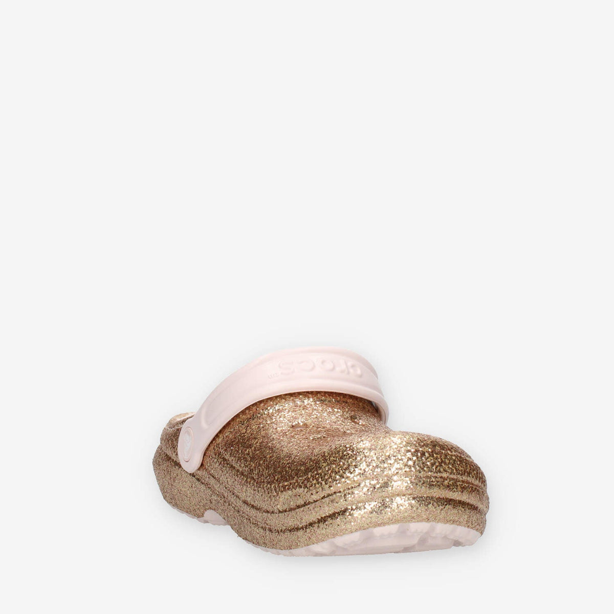 Crocs Classic Lined Glitter Clog Kid Sandali glitterati oro con ecopelliccia