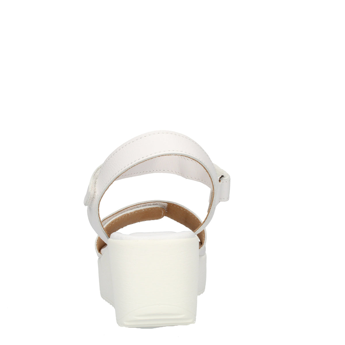 Bio Natura Sandali bianchi con zeppa