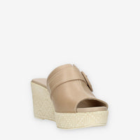 Nero Giardini Sandali scalzati beige da donna con zeppa