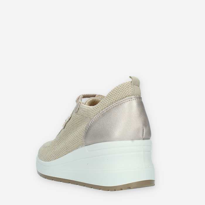 Enval Soft Sneakers con zeppa beige