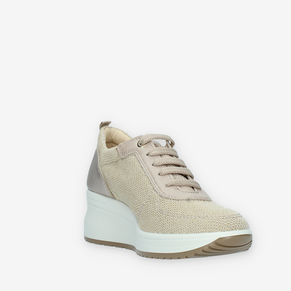 Enval Soft Sneakers con zeppa beige