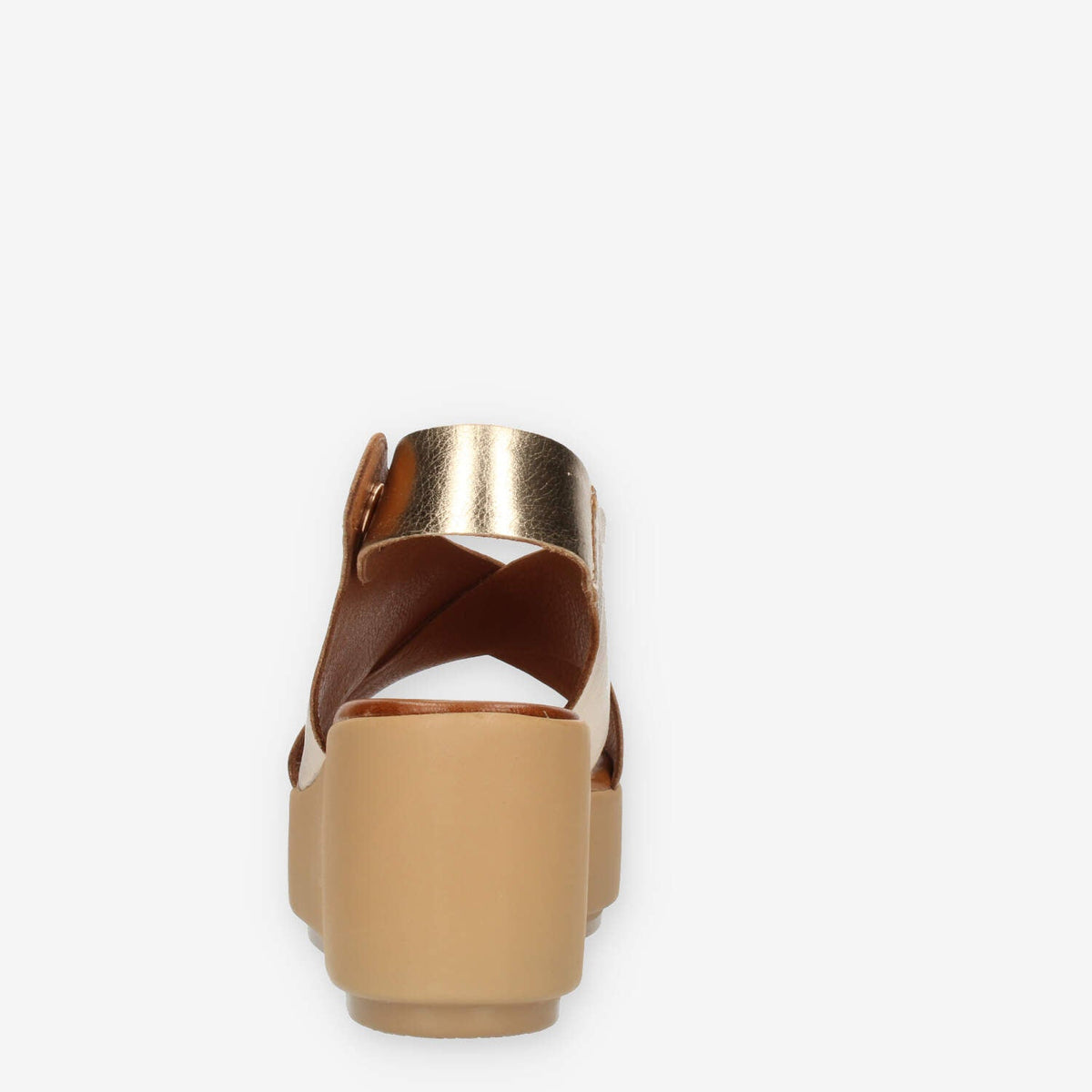 Inuovo Sandali da donna con zeppa oro