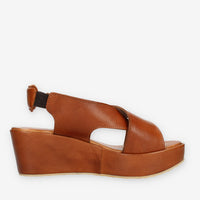 Modacapri Sandali cuoio con zeppa