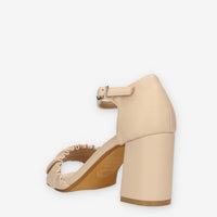 Comart Sandali beige con tacco da donna