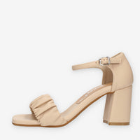 Comart Sandali beige con tacco da donna