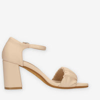 Comart Sandali beige con tacco da donna