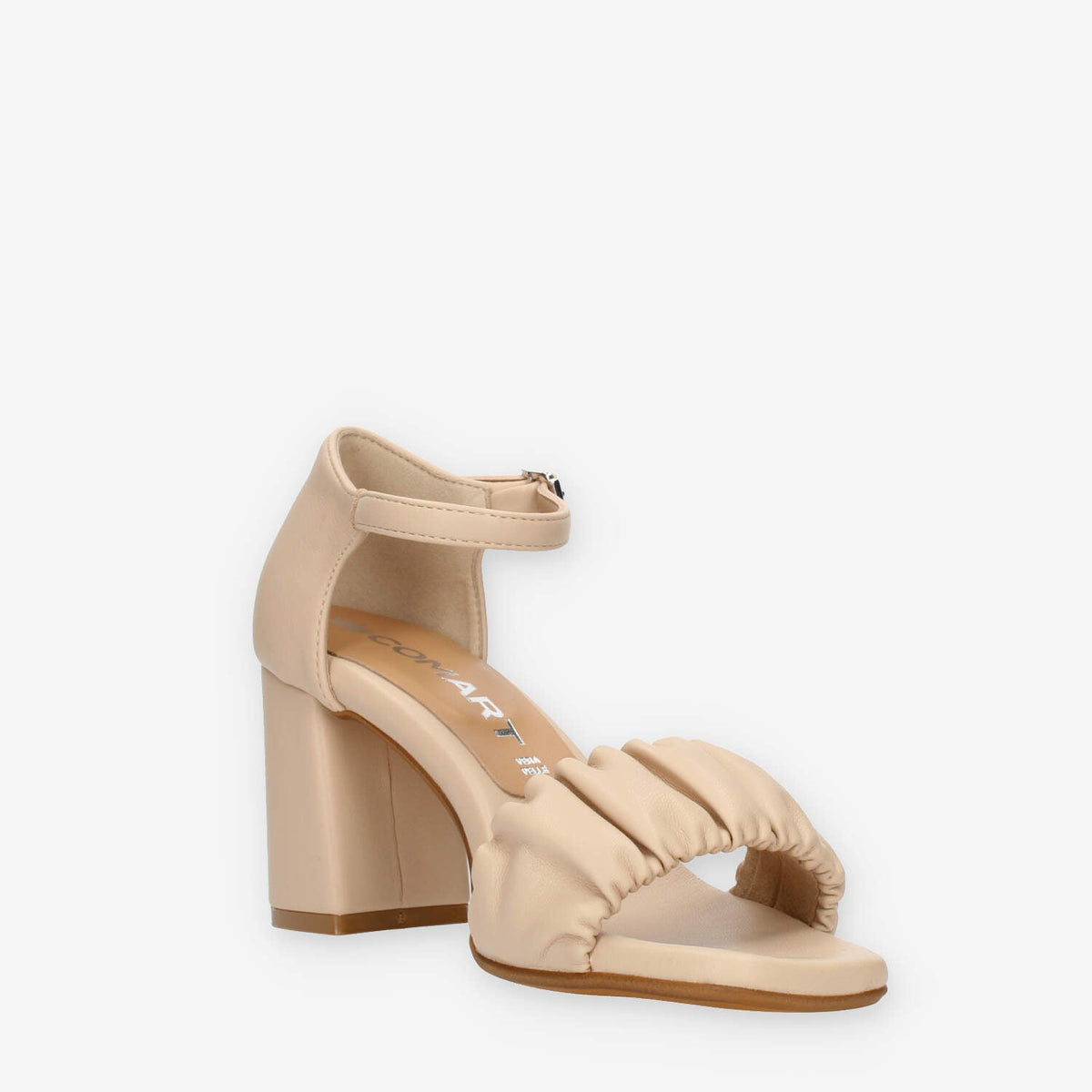 Comart Sandali beige con tacco da donna