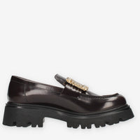 Vsl Mocassini bordeaux da donna con pietre