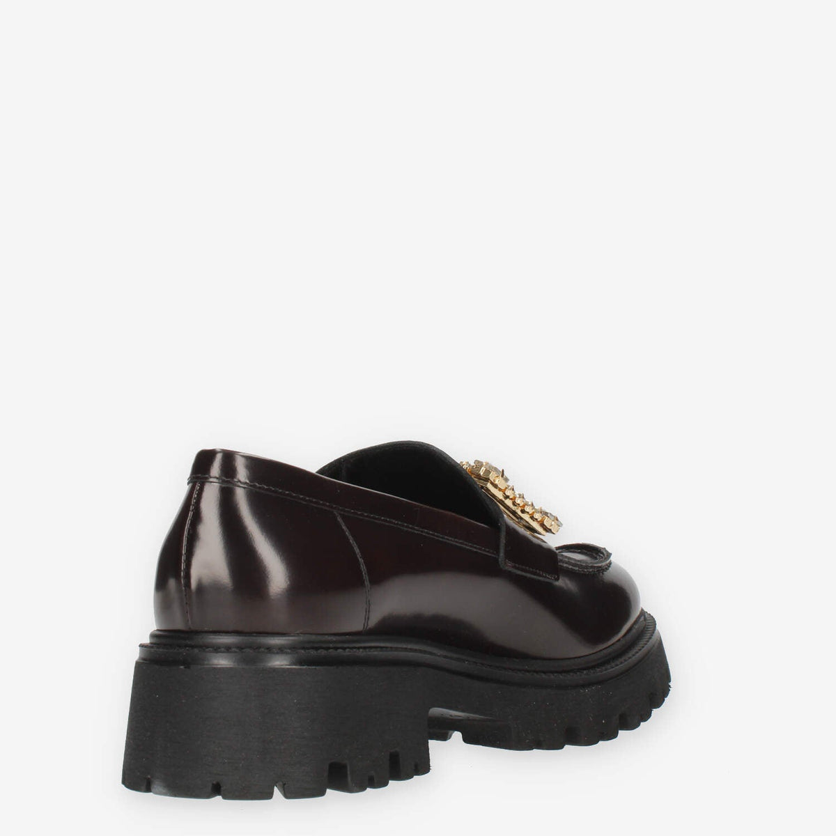 Vsl Mocassini bordeaux da donna con pietre