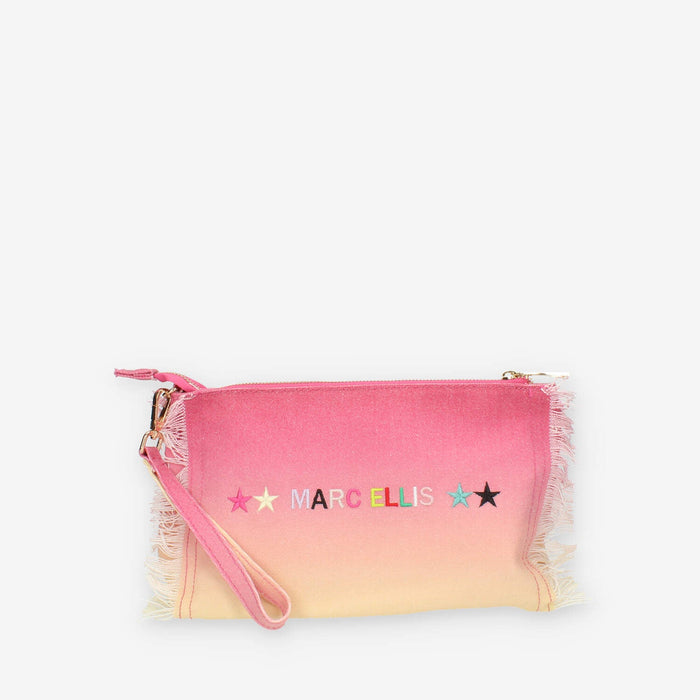 Marc Ellis Guapa Pochette in tessuto rosa e giallo