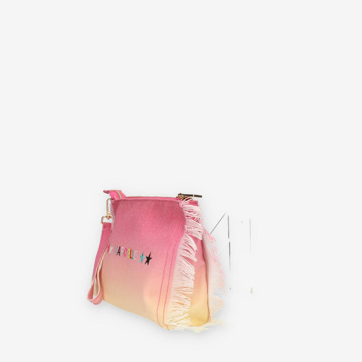 Marc Ellis Guapa Pochette in tessuto rosa e giallo