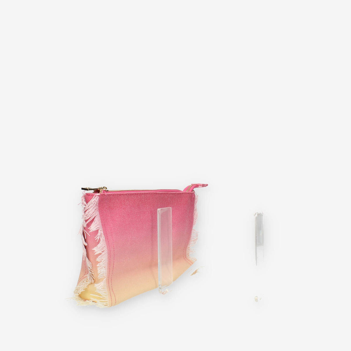 Marc Ellis Guapa Pochette in tessuto rosa e giallo