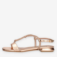 Albano sandali bassi rame con strass