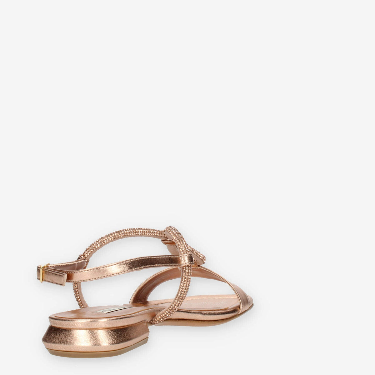 Albano sandali bassi rame con strass
