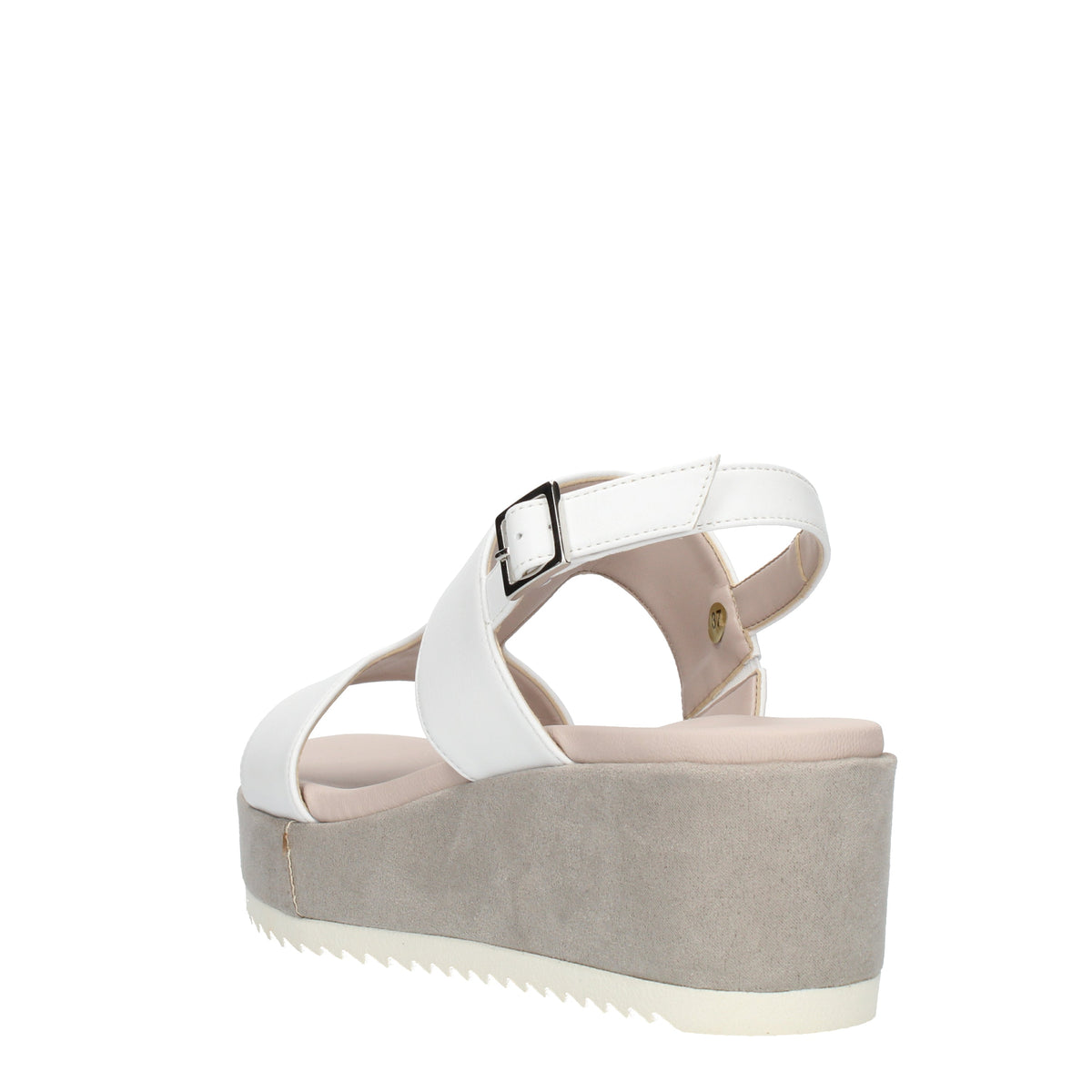 Comart Sandali da donna bianchi con zeppa