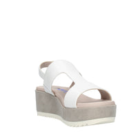 Comart Sandali da donna bianchi con zeppa